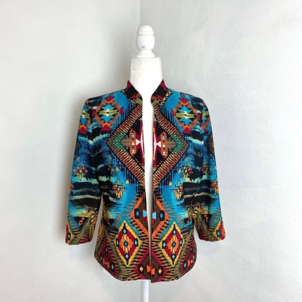 Chico’s Abstract Patterned Blazer size Small